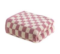 Asciugamani da bagno a scacchi, ad asciugatura rapida, asciugamani da bagno a scacchi, 75 x 33 cm, in cotone, ad asciugatura rapida, morbido e assorbente, per la pulizia del viso, per bagno, palestra