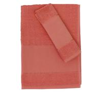 Asciugamani da bagno con tela per il Ricamo a macchina e la Pittura, Set composto da 1 Asciugamano e da 1 Ospite da dipingere o ricamare, Asciugamano bagno 50x80cm più Opite 30x45cm (11 Salmone)
