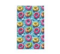 Asciugamani da cucina colorati con stampa ad anello da nuoto, asciugatura rapida, morbidi asciugamani assorbenti per asciugare la cucina, con cordino decorativo