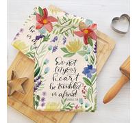 Asciugamani da cucina con versi biblici, strofinacci colorati con fiori, asciugamano per la mano per bagno, casa, stile fattoria, strofinacci in microfibra assorbenti e morbidi per lavare i piatti in