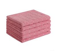 Asciugamani da cucina in microfibra, confezione da 5 strofinacci da 30 x 30 cm, per una pulizia assorbente ad asciugatura rapida, riutilizzabili, ecologici, per uso domestico (rosa)