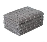 Asciugamani da cucina riutilizzabili in microfibra, set di 5 per le attività di pulizia quotidiana, tra cui asciugare i piatti e lucidare gli elettrodomestici (grigio scuro)