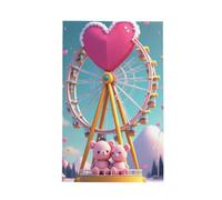 Asciugamani da cucina - Stampa rosa con orso carino n. 50 Asciugamani ad asciugatura rapida per asciugare la cucina, asciugamano morbido assorbente per la decorazione della casa con cordino