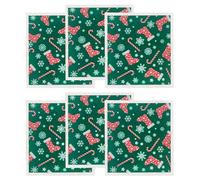 Asciugamani da tavola - 6 pezzi di strofinacci riutilizzabili per stoviglie | Set di strofinacci - per la pulizia della cucina domestica degli utensili da cucina e della cottura