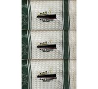 Asciugamani da tè RMS Titanic Belfast in cotone waffle confezione da 3