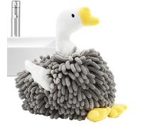 Asciugamani decorativi a forma di cigno sfocato per bagno | Soffio assorbente in peluche per pulizia e pulizia | asciugamano multifunzione per asciugare le mani per lavello da cucina decorazione per