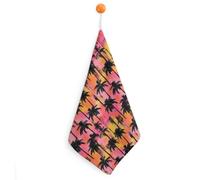 Asciugamani decorativi per il bagno, stampa di paesaggio tropicale, morbidi e assorbenti, piccoli asciugamani da bagno per cucina, fattoria, hotel, spa, tè degli ospiti e fitness con cordino