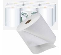 Asciugamani di carta 6 rotoli x 100m Maxi 2w Bianco Panno per pulizia...