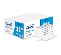 Asciugamani di carta piegati a "V" - HANDTOWELS - Carind Prime v-Fold Articolo 84586 Colore bianco, 2 Veli, (210 fogli x 15 confezioni) Totale pezzi 3.150