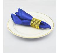 asciugamani di cotone, Tovaglioli quadrati in raso multicolore 50x50 cm for matrimoni, compleanni, feste di Natale, eventi(Royal Blue)