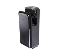 Asciugamani Elettrico, Asciugamani a getto bifacciale, asciuga mani a getto verticale ad alta velocità con rilevamento automatico for bagni(Noir)