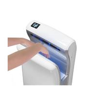 Asciugamani Elettrico, Asciugamani automatico a getto da 1800 W con doppio sottile verticale for asciugatura rapida elettrica commerciale a parete for WC(Silver)