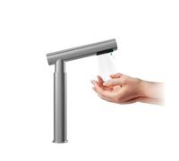 Asciugamani Elettrico, Asciugamani automatico, design creativo del rubinetto Asciugamani da bagno con flusso d'aria ad alta velocità, Asciugamani for WC in acciaio inossidabile 304(Matte Brushed)
