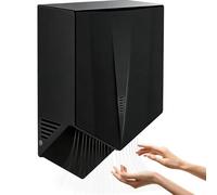 Asciugamani elettrico automatico a parete con sensore V SD asciugatura rapida (6 10 secondi) per casa, bagno, ufficio, ristorante, nero presa d'aria bidirezionale