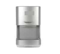 Asciugamani Elettrico, Sensore a infrarossi for asciuga mani elettrico WC, asciugatrice automatica Interruttore aria calda for bagno Installazione senza perforazione Soffio(SilverA)