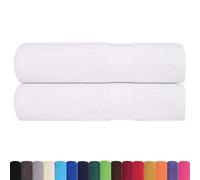 vidaXL Asciugamani FROGN 2 pz Bianchi 50x100 cm 360 g/m² 100% Cotone, Telo da Bagno, Set di Asciugamani da Bagno, Asciugamano per albergo