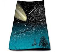 Asciugamani Galaxy, Stelle cadenti nel cielo scuro di notte, Asciugamani per il bagno, Asciugamani per il viso per la cucina, Asciugamano bianco, Blu 15 pollici x 27 pollici