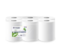 Asciugamani industriali multiuso Lucart Eco 180 m 2 veli 6 rotoli da 486 strappi