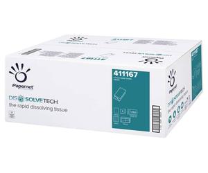 Asciugamani intercalati Papernet Dissolve Tech piegati a V Conf. 15 pezzi - 4111