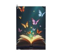 Asciugamani moderni con stampa di farfalle e libri n. 9, per sacche da golf, per uomo e donna, 61 x 40 cm, alla moda, assorbenti, ad asciugatura rapida, accessori per la pulizia della palla e borsa da