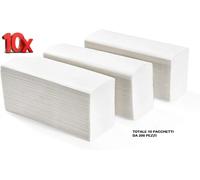 Asciugamani Monouso Piegati a V per Dispenser 21 x 21 cm 10 Pacchetti da 200pz