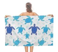 Asciugamani morbidi e assorbenti per uomo e donna, asciugamano da spiaggia vintage a forma di tartaruga marina ad asciugatura rapida, asciugamano da bagno per vacanze, campeggio, picnic all'aperto