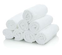 Asciugamani Parrucchiere e Barbiere in Spugna Bianchi o Neri 30x45 cm 6 pz (BIANCHI)