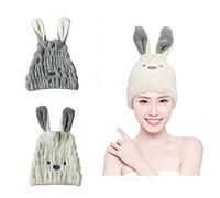 Asciugamani per Asciugare i Capelli, 2 Pezzi Tappi da Bagno per Capelli Rapidi, Asciugamano Turbante Capelli, Cappellino per Capelli Microfibra che Assorbe L'acqua per Donna, Bambini Bambine.