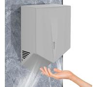 Asciugamani per bagni commerciali, asciuga mani automatico con indicatore LED, sensore a infrarossi, asciuga mani da parete per case, hotel, ristoranti, argento