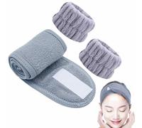 Asciugamani per il lavaggio del viso, fasce da polso per lavare il viso, set di fasce per il viso portatili | Polsi in microfibra per spa e lavaggio del viso, fasce da polso per donne e ragazze, (62 x