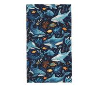 Asciugamani per le mani con scena subacquea con balene giocose, 40,6 x 68,6 cm, asciugamani in morbida microfibra altamente assorbente per bagno, doccia, allenamento, palestra e viaggi