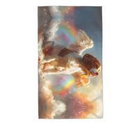 Asciugamani per le mani Rainbow English Cocker Spaniel, 40,6 x 68,6 cm, morbidi asciugamani in microfibra altamente assorbente per bagno, doccia, allenamento, palestra e viaggi
