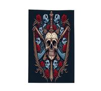 Asciugamani per Le Mani Skull And AX Style Pattern Morbidi Teli da Bagno Durevole Asciugamani Mano per Spa Hotel Salone 40X70cm