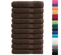Asciugamani Premium SOLUND 10 pz Marrone 100x200 cm 600 g/m²
