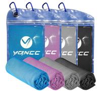 Asciugamani rinfrescanti YQXCC | Confezione da 4 47""""x12"""" | Ice Cool per il collo | Microfibra morbida e traspirante Chilly | per yoga, sport, g
