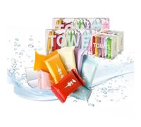 Asciugamani usa e getta da viaggio: compresse di asciugamani compressi, 42 panni usa e getta per viaggi, asciugamani usa e getta super assorbenti più spessi, ideali per coppie o famiglie in brevi