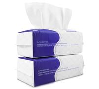 Asciugamani usa e getta per il viso, 120 pezzi, in cotone, salviette per il viso asciutte, per donne, ultra morbidi, per lavare il viso, rimuovere il trucco, 20 x 20 cm (modello EF)