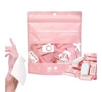 Asciugamani viso compressi - Materiale morbido e assorbente, dimensioni compatte 30 pezzi, tessuto di cotone ipoallergenico, biodegradabile, confezione ecologica | Per bagno, campeggio, Ho