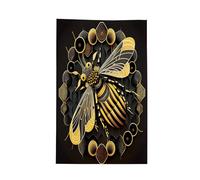 Asciugamani Viso Yellow And Black Bee Print Pattern Morbidi Telo Bagno Leggeri Asciugamani per Palestra Hotel Spa 40X70cm
