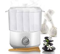 Asciugamano a Vapore Sterilizzatore Elettrico di Asciugamano, Scaldasalviette a Vapore per Cura Personale 200°C in 5min Strumento Idratante per SPA, Borsa per Aromaterapia e Pietre per Massaggi-Bianco