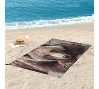 Asciugamano Ad Asciugatura Rapida Dragon And Tiger Asciugamano in Microfibra Super Assorbente E Leggero per Avventure all'Aria Aperta E Uso Domestico, Brown Bears, 31.5"x63"