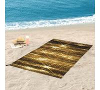 Asciugamano Ad Asciugatura Rapida Jungle Tigers Cub, Super Assorbente E Leggero, in Microfibra, per Avventure All'aperto E Uso Domestico., Gold Sequin Sparkle, 31.5"x63"