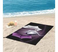 Asciugamano Ad Asciugatura Rapida Jungle Tigers Cub, Super Assorbente E Leggero, in Microfibra, per Avventure All'aperto E Uso Domestico., Purple And Wirte Dragons, 31.5"x63"