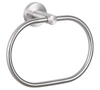 Asciugamano anello in nichel spazzolato, angolo semplice SUS304 in acciaio inox portasciugamani unico, porta asciugamani a forma ovale, moderno