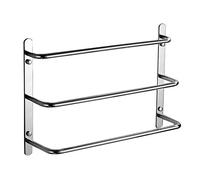 Asciugamano Asciugamano Crash Cromo 304 in Acciaio Inossidabile per Asciugamano Pesante portavalo per Asciugamano a Parete con portatatte da Bagno a 3 Asta per Bagno da Cucina, 45 cm ()