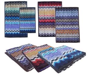 Asciugamano Bagno Set 2 pezzi spugna. Coppia 1 Viso + 1 Ospite. MISSONI LARA