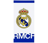 Asciugamano Bianco Real Madrid CF, Compleanno, Regalo Merchandise Ufficiale
