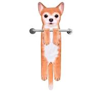 Asciugamano Cane da Appendere, Decorazione Cucina Bagno per Dog Lovers | Forma di cane con bottone a zampa, morbida e assorbente; utile per lavabo, cucina, bagno e come regalo per la casa nuova
