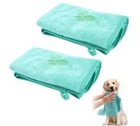Asciugamano Cane Gatti Microfibra, 75x35cm, 2 Pezzi