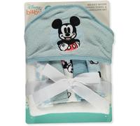 Asciugamano Con Cappuccio Cudlie Disney Baby Mickey Mouse Con 5 Pezzi...